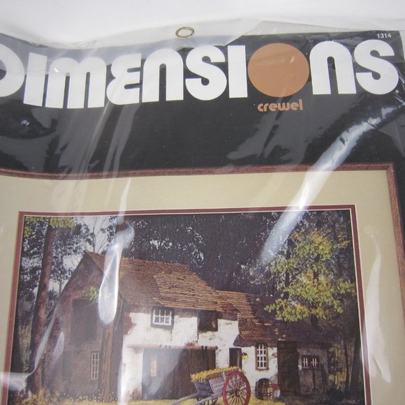 Dimensions Crewel Sunlit Barnyard #1314 Crewel Embroidery Kit Sealed Wool - NOS - Picture 2 of 8